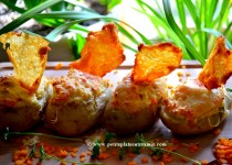 Pommes de terre soufflées gratinées