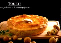 Tourte aux poireaux et champignons