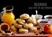 Scones aux noix et aux raisins