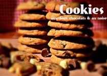 Cookies aux deux chocolats et aux noisettes grillées