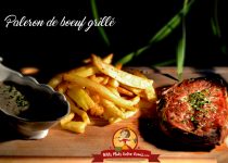 Paleron de boeuf grillé & crème de champignons