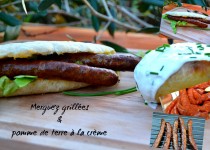 Merguez grillées et pomme de terre à la crème