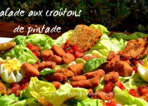 Salade aux croûtons de pintade
