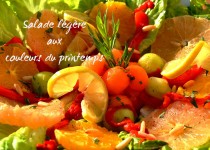 Salade légère aux couleurs du printemps