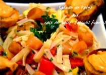 Salade de pâtes aux noix de Saint-Jacques fumées