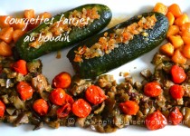 Courgettes farcies au boudin