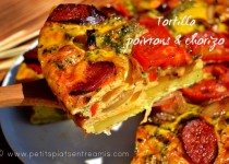 Tortilla aux poivrons & chorizo