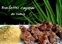 Brochettes d’agneau au cumin