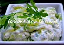 Concombres à la crème