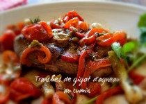 Tranches de gigot d’agneau au cumin