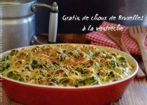 Gratin de choux de Bruxelles à la ventrèche