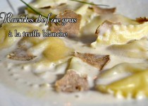 Ravioles de foie gras à la truffe blanche