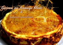 Gâteau au fromage blanc et pommes caramélisées