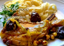 Côte de porc aux pruneaux