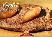 Onglet aux échalotes confites