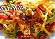Tagliatelles poivrons et chorizo
