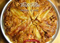 Tarte Tatin aux endives et noix