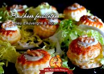 Bouchées feuilletées au bleu d’Auvergne et noix