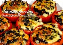 Tomates farcies aux champignons et mozzarella