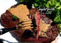 Onglet grillé à la crème