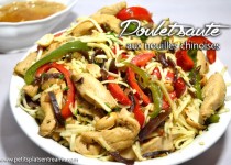 Poulet sauté aux nouilles chinoises