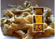 Pâtes fraîches en imprimé d’herbes aromatiques