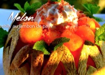 Melon chantilly au jambon de pays