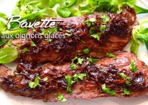 Bavette aux oignons glacés