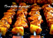 Brochettes de poulet sauce cajun