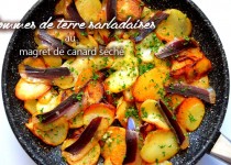 Pommes de terre sarladaises au magret de canard séché