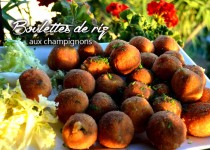 Boulettes de riz aux champignons