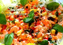Salade de soja et crevettes
