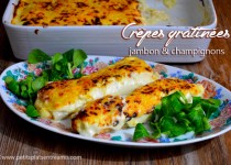 Crêpes gratinées jambon & champignons