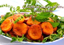 Galettes de pommes de terre au chèvre et basilic