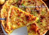 Tarte aux pommes de terre, oignons et lardons