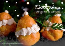 Petits choux au tarama d’oeufs de cabillaud.