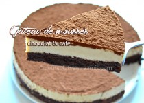 Gâteau de mousses chocolat et café