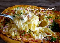 Courge spaghetti gratinée