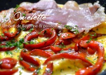 Omelette au Jambon de Bayonne et poivrons