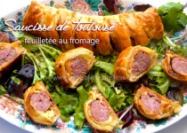 Saucisse de Toulouse feuilletée au fromage