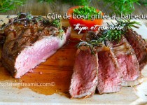 Côte de bœuf grillée au barbecue thym et romarin