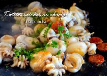Petites seiches au chorizo à la plancha