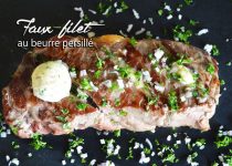 Faux-filet grillé au beurre persillé