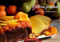Gâteau fondant aux poires et clémentines