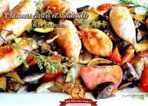 Calamars farcis et ratatouille à la plancha