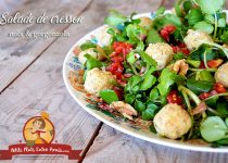 Salade de cresson aux noix et gorgonzola