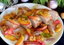 Filet mignon aux pommes et aux noix