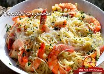 Capellini aux gambas