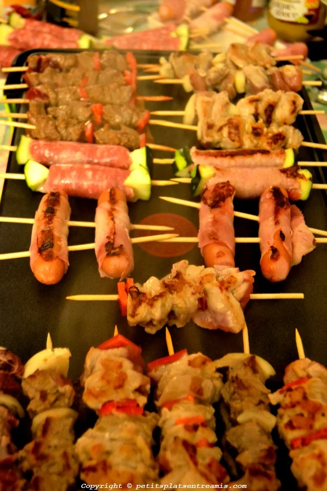brochettes à la plancha