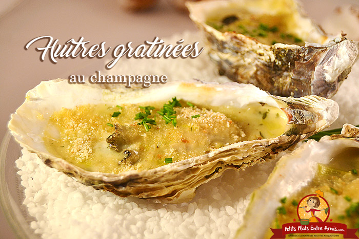 Huîtres gratinées au champagne